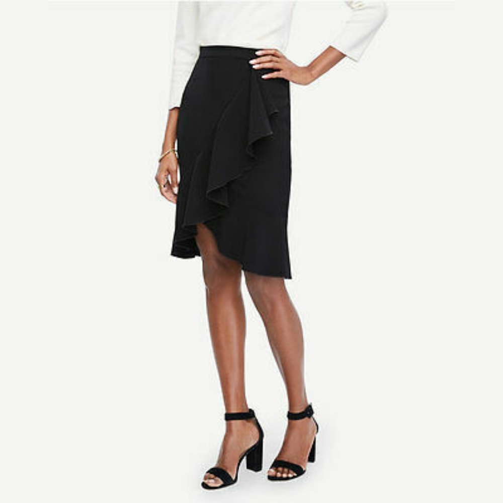 Ann Taylor Ruffle Pencil Skirt